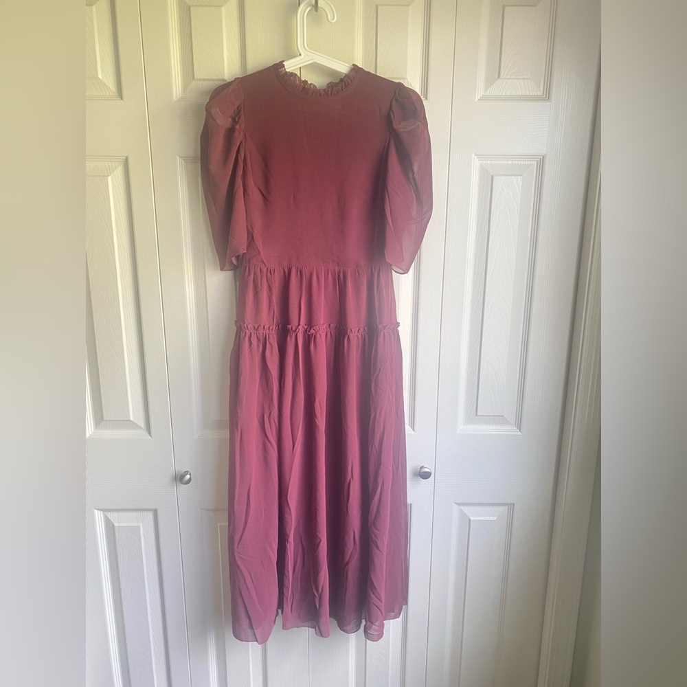 New Aritzia Wilfred Parlour Chiffon fit-and-flare maxi dress - Picture 7 of 15